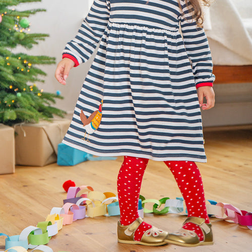 2-pack tights- robins/red polka dot